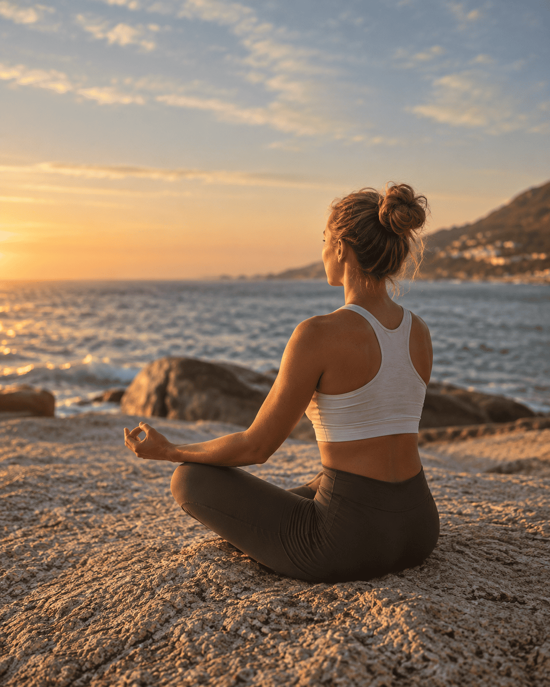 Scrivania naturopatica con tisana, erbe officinali e taccuino